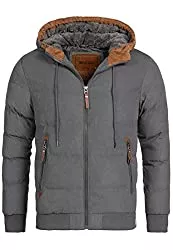 Indicode Jacken Indicode Herren Adeline Winterjacke m. gefütterter Kapuze | warme Steppjacke robuste Herrenjacke Winddichte Outdoorjacke Winter Jacke f. Männer