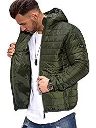 Rello &amp; Reese Jacken Rello &amp; Reese Herren Jacke Puffer Steppjacke Übergangsjacke mit Beutel