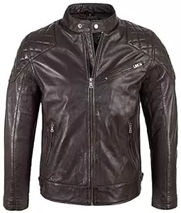 Rock Creek Jacken Rock Creek Herren Lederjacke Biker Jacke Echt Leder M53