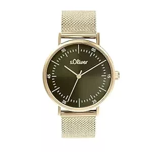 s.Oliver Uhren s.Oliver Armbanduhr Damen Quarzuhr Analog, mit Edelstahl Armband, Roséfarben, 3 bar Wasserdicht, Kommt in Uhren Geschenk Box, 2036553