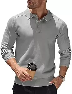 COOFANDY Pullover & Strickmode COOFANDY Herren Pullover Mit Polokragen Strick Polo Pullover Langarmshirt Strickpullover Regular Fit Männer Pulli Winterpullover Basic Einfarbig Poloshirt