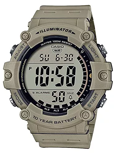 Casio Uhren Casio Unisex-Erwachsene Digital Quartz Uhr mit Kunststoff Armband AE-1500WH-5AVEF, Technisch-Wissenschaftlich, Grau