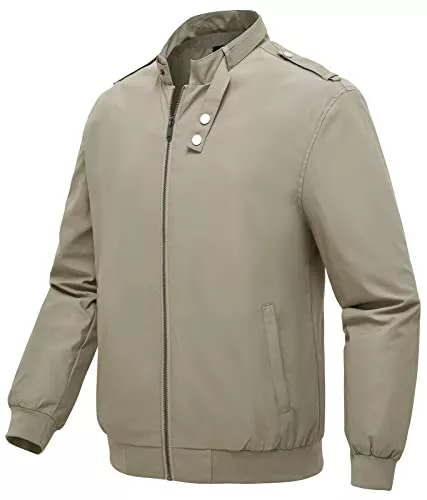 donhobo Jacken donhobo Jacken für Herren Leichte Sportswear Windbreaker Lässige Bomberjacke Übergangsjacke Outdoor Camping Freizeitjacke mit Taschen