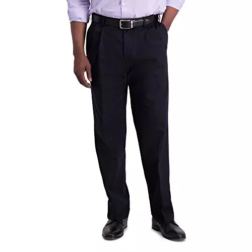 Haggar Hosen Haggar Herren Lässige, Bügelfrei, Khaki, Klassische Falten, Vorne Erweiterbar Hose