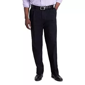 Haggar Hosen Haggar Herren Lässige, Bügelfrei, Khaki, Klassische Falten, Vorne Erweiterbar Hose