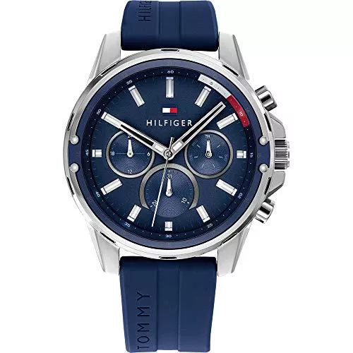 Tommy Hilfiger Uhren Tommy Hilfiger Herren Analog Quarz Uhr mit Silikon Armband