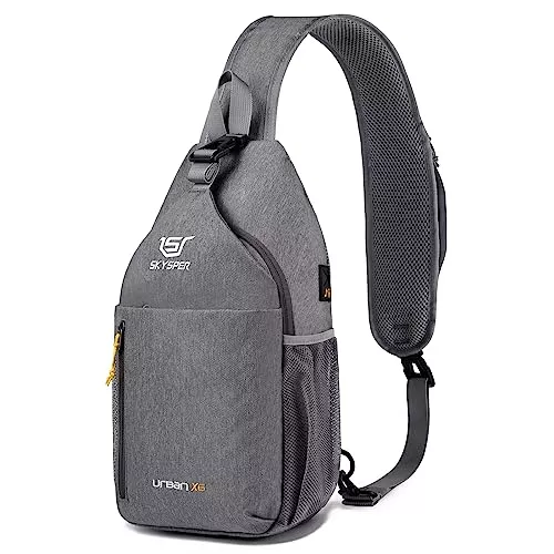 SKYSPER Taschen & Rucksäcke SKYSPER Brusttasche Leichte Sling Bag Herren Klein Schulter Rucksäcke Wasserfest Crossbody Pack Umhängetasche zum Wandern Outdoor Reise