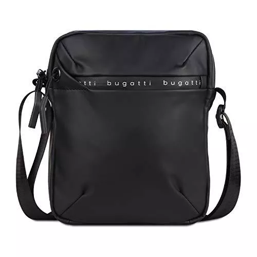 Bugatti Taschen & Rucksäcke Bugatti Blanc Kleine Umhängetasche für Herren, Schultertasche Messenger Bag Kuriertasche, Schwarz