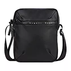 Bugatti Taschen & Rucksäcke Bugatti Blanc Kleine Umhängetasche für Herren, Schultertasche Messenger Bag Kuriertasche, Schwarz