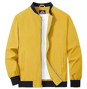 MAGCOMSEN Jacken MAGCOMSEN Herren Leicht Bomberjacke Dünne Blouson Jacke Freizeit Sommer Übergangsjacke Lässig Sportlich Fliegerjacke mit Multi Taschen
