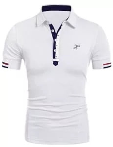 COOFANDY Poloshirts COOFANDY Poloshirt für Herren Kurzarm Stickerei Männer T-Shirt Polo Shirt leichtes Sommer Hemd Alpha Polohemd Golf Shirts