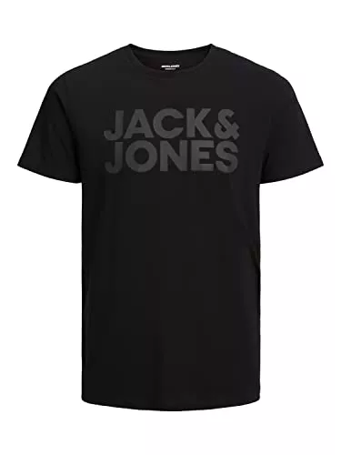 JACK &amp; JONES T-Shirts JACK &amp; JONES Herren T-Shirt Slim Fit mit Aufdruck im 3er oder 6er Mix Pack/Set mit Rundhals Marken Sale S M L XL XXL