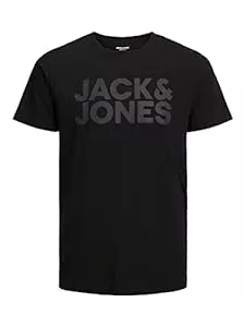 JACK &amp; JONES T-Shirts JACK &amp; JONES Herren T-Shirt Slim Fit mit Aufdruck im 3er oder 6er Mix Pack/Set mit Rundhals Marken Sale S M L XL XXL