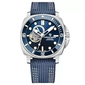 RollsTimi Uhren Pagani Design- Automatische Herrenuhr, lässiges Edelstahlarmband mit stilvollem Saphirglas, Nylonarmband NH39, PD1736