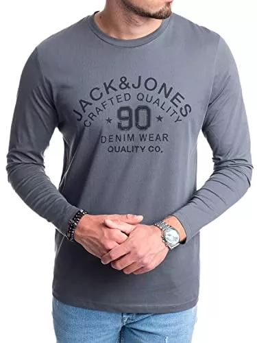 JACK & JONES Langarmshirts JACK & JONES Herren Langarmshirt aus Baumwolle - Longsleeve Männer