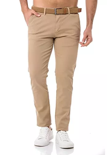 Redbridge Hosen Redbridge Hose mit Gürtel Chino-Hose für Herren Freizeithose Casual Business Pants
