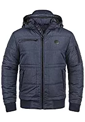 Blend Jacken BLEND Boris Herren Winterjacke Steppjacke Jacke gefüttert mit Stehkragen und Abnehmbarer Gefütterter Kapuze wahlweise mit Teddy-Futter