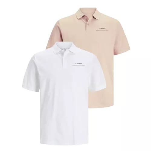 JACK & JONES T-Shirts JACK & JONES Herren Poloshirt Rise Infinity Polohemd Kurzarm Shirt