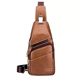 MANNUOSI Taschen & Rucksäcke MANNUOSI Herren Schultertaschen Freizeit Fashion Echtleder Crossbody Tasche