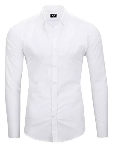 Kayhan Hemden Kayhan Uni Herren Hemden Herren-Hemd Slim-Fit Regular Fit Herren Hemden Langarm-Hemden Männer Freizeithemd Businesshemd S-6XL