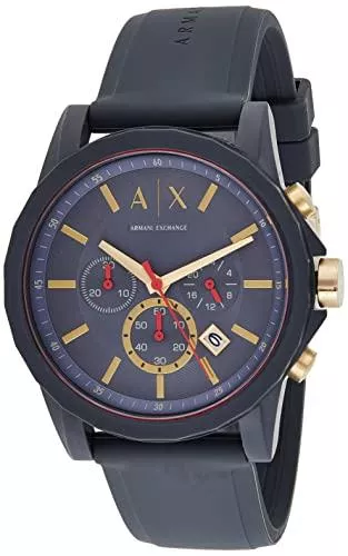 Armani Exchange Uhren Armani Exchange Herren Chronograph Quarz Uhr mit Silikon Armband