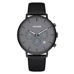 s.Oliver Uhren s.Oliver Time Herren Analog Quarz Uhr mit Kunstleder Armband