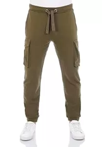 riverso Hosen riverso Herren Jogginghose RIVLoris Hose Cargohose Sporthose Cargo Sweatpants Trainingshose Pants Jogger Herrenhose Lang Taschen Regular Rot Blau Schwarz Grün S M L XL XL XXL 3XL 4XL 5XL