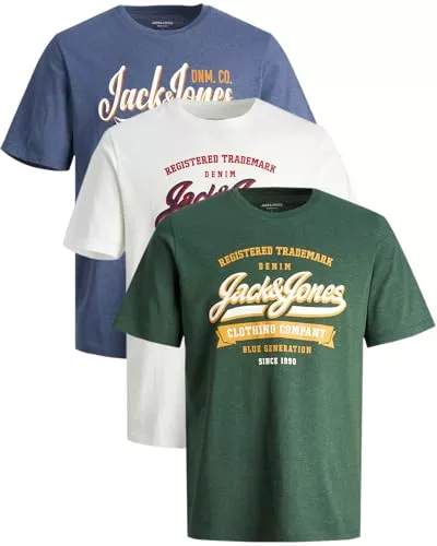 JACK & JONES T-Shirts JACK & JONES Herren T-Shirts im 3er-Set Multipack S-7XL