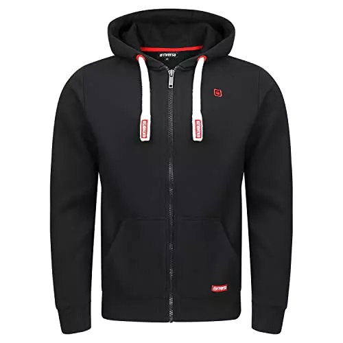 riverso Kapuzenpullover riverso Herren Kapuzenjacke RIVNoah Regular Fit Hoodie Taschen Jacke Reißverschluss Sweatjacke Streetwear Trainingsjacke Braun Rot Blau Schwarz Grün Grau S M L XL XXL 3XL 4XL 5XL