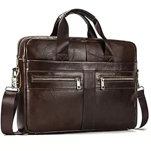newsbirds Taschen & Rucksäcke newsbirds 15.6 Zoll Herren Laptoptasche Leder Aktentasche Umhaengetasche Handtasche für Männer Herren Business Tasche Notebook Tasche Herren Bürotasche