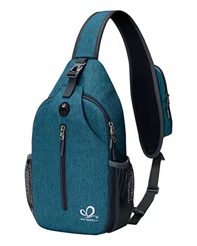 WATERFLY Taschen & Rucksäcke WATERFLY Sling Rucksack Sling Bag Schulterrucksack Umhängetasche Verstellbarer Rucksackgurt Wandern Brust Rucksack für Herren und Damen