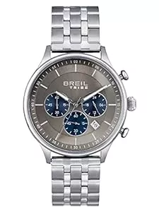 Breil Uhren Breil Beil Männer Klassische Uhr Mono-Colorous Blue Movement Chrono Quarz und Silberstahlarmband EW0642