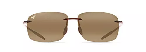 Maui Jim Sonnenbrillen & Zubehör Maui Jim Breakwall Rimless Sunglasses In Gloss Black Polarised 422-02 63 Breakwall