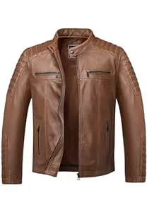Amaci&Sons Jeans Amaci&Sons Herren Echtleder Jacke Biker Zipper Lederjacke 9104