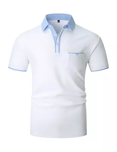 LIUPMWE Poloshirts LIUPMWE Poloshirt Herren,Kurzarm T Shirts Männer,Polohemd Herren Baumwolle Golf Casual T-Shirt M-XXXL