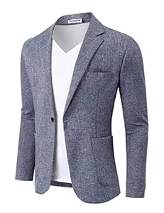 ThinkSTEM Blazer ThinkSTEM Herren Sakko Sportlich Slim Fit Männer Blazer Modern Freizeit Leichte Jackett