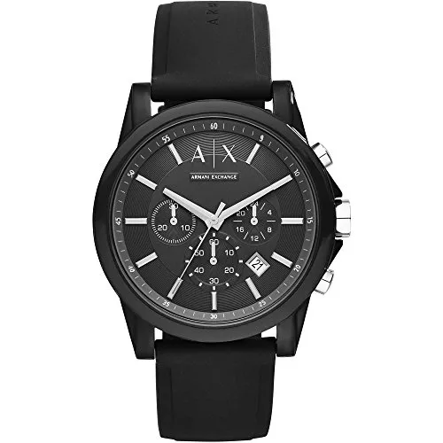 ARMANI EXCHANGE Uhren Armani Exchange Herren-Chronograph, Silikonuhr, 44 mm Gehäusegröße