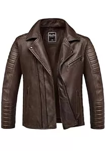 Amaci&Sons Jacken Amaci&Sons Herren Echtleder Jacke Biker Zipper Lederjacke 9107