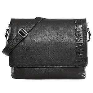 LEABAGS Taschen & Rucksäcke LEABAGS Leder Umhängetasche Herren & Damen I Messenger Bag mit Schultergurt I Echtleder Laptoptasche bis 15 Zoll I Schultertasche I Arbeitstasche I Tragetasche I Handtasche