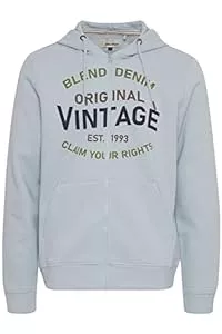b BLEND Kapuzenpullover Blend 20715054 Herren Sweatjacke Kapuzenjacke Hoodie mit Kapuze und Reißverschluss Print
