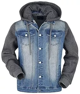 RED by EMP Jacken RED by EMP Herren blaue Jeansjacke mit abgesetzten Ärmeln