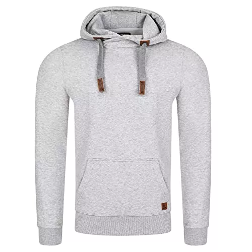riverso Kapuzenpullover riverso Herren Kapuzenpullover RIVNiklas Pullover Sweatshirt Hoodie Kapuze Kängurutaschen Cross-Over-Kragen Regular Einfarbig Baumwolle