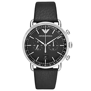 Emporio Armani Uhren Emporio Armani Herrenuhr, Chronograph, Edelstahluhr, 43 mm Gehäusegröße