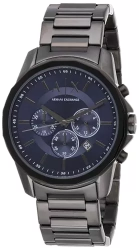 Armani Exchange Uhren Armani Exchange Uhr für Herren, Chronographenwerk, mindestens 50% Recycled Edelstahluhr mit 44mm Gehäusegröße