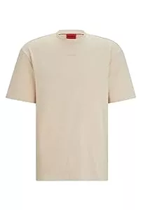 HUGO T-Shirts HUGO Herren Dapolino Relaxed-Fit T-Shirt aus Baumwolle mit Logo-Print