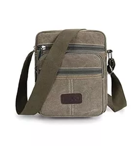 ZAICCI Taschen & Rucksäcke ZAICCI Umhängetasche aus Segeltuch Kleine tragbare Umhängetasche mit mehreren Taschen Canvas Bag