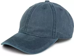 styleBREAKER Hüte & Mützen styleBREAKER Unisex 6-Panel Vintage Cap Einfarbig in Washed Optik, Basecap, Baseball Cap, Metallschnalle verstellbar 04023054, Farbe:Jeansblau