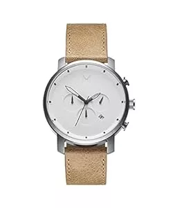 MVMT Uhren MVMT Analog Quarzuhr für Herren mit Braunes Lederarmband