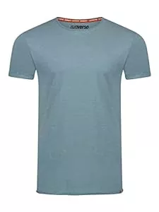 riverso T-Shirts riverso Herren Basic T-Shirt RIVLenny Rundhals Tee Regular Fit Kurzarm Einfarbig Flammgarn dünne Ware 100% Baumwolle Schwarz Weiß Grau Blau Grün S M L XL XXL 3XL 4XL 5XL