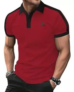 HMIYA Poloshirts HMIYA Herren Poloshirt Kurzarm Polohemd Logo